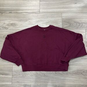 Distorted People Drop Shoulder Cropped Crewneck Sweater